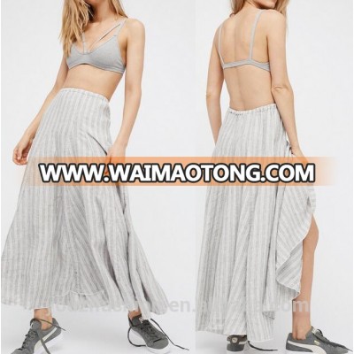 latest design pictures of long skirts and tops women skirt and crop top set